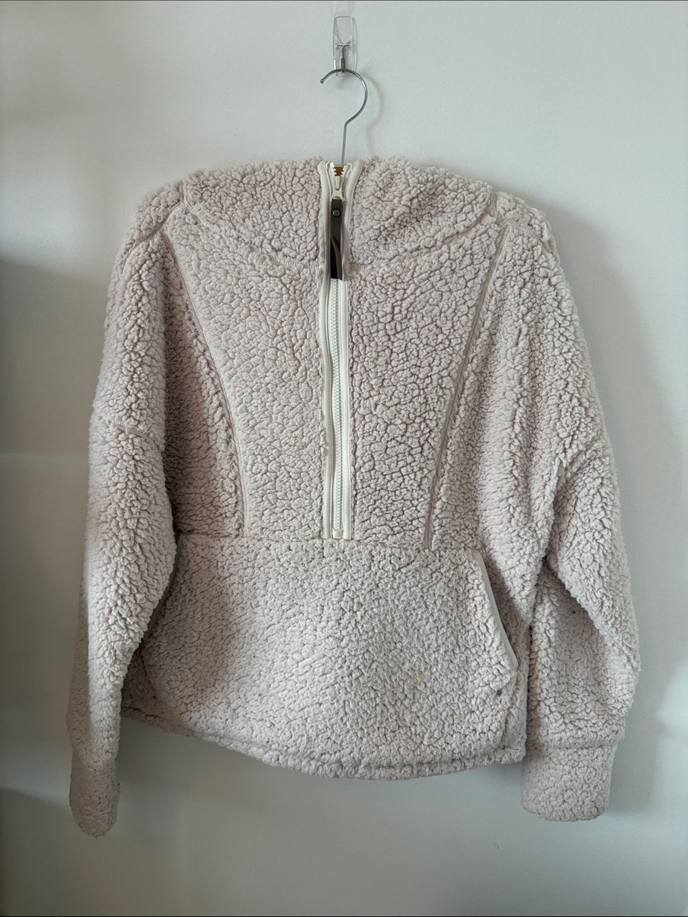 Prana Light Cream Sherpa Half-Zip Pullover